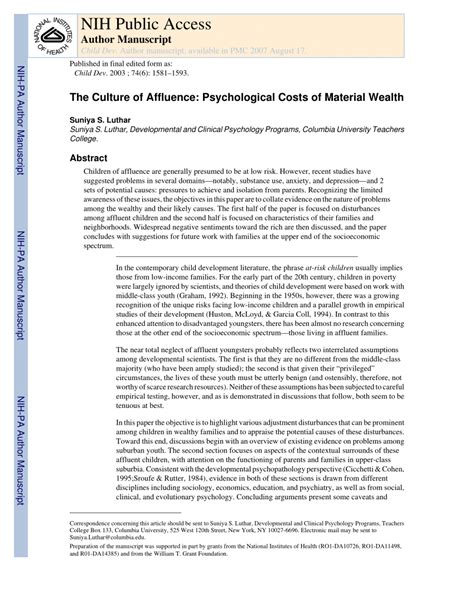 The Curse of Affluence: Exploring the toll of materialism on our mental and emotional well-being